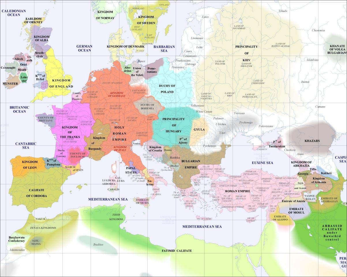 1000年欧洲_欧洲历史地图查询