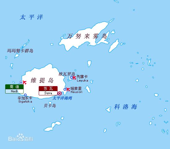 斐济电子地图_斐济地图查询