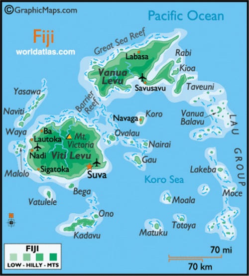 斐济群岛示意图_斐济地图查询