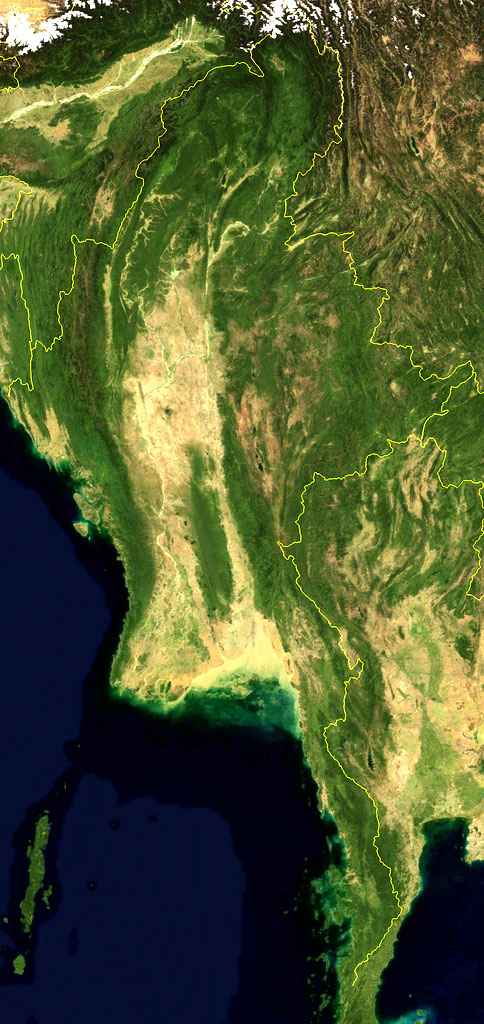 缅甸卫星地图_缅甸地图查询