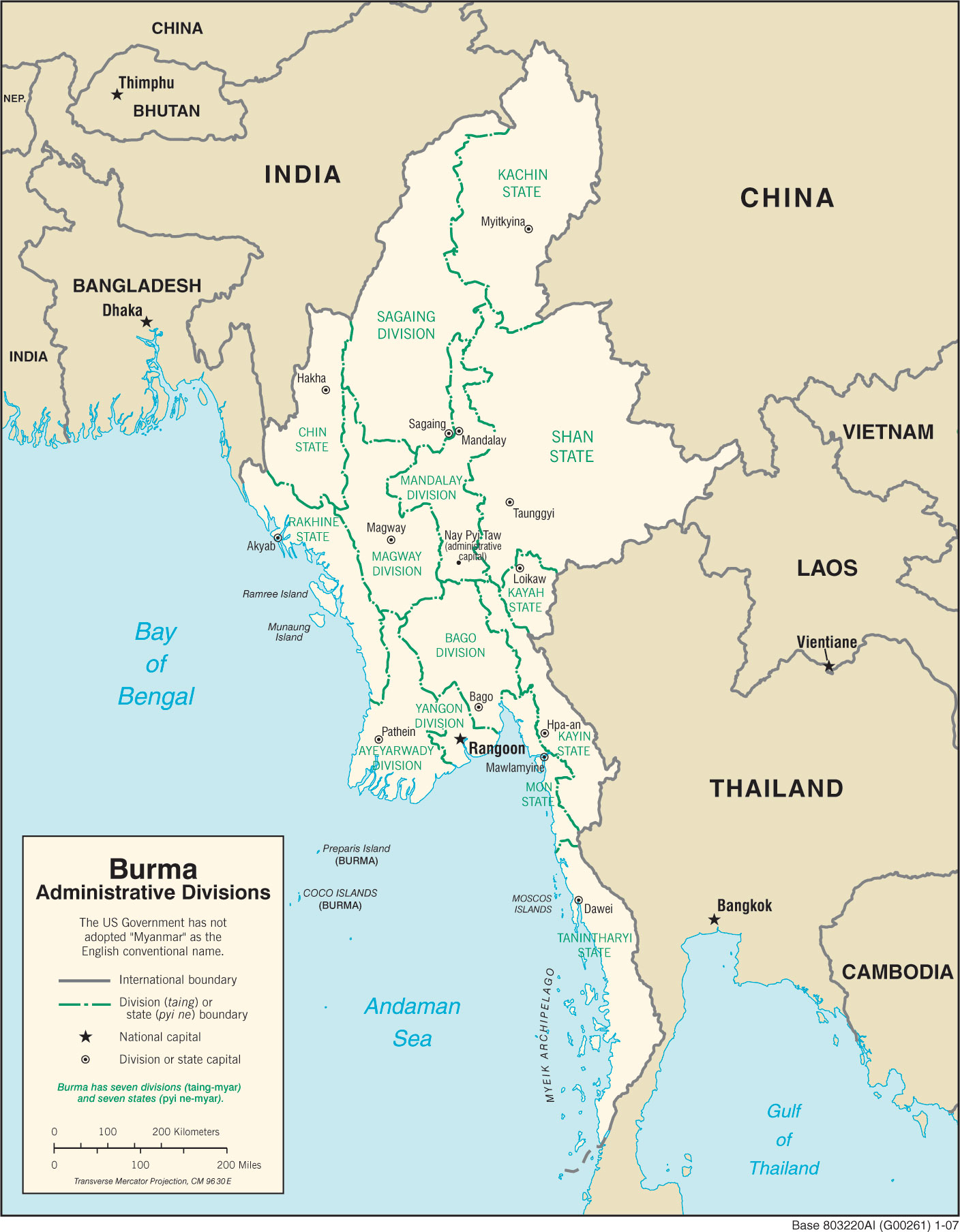 缅甸地图政区图