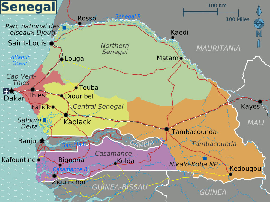 塞内加尔交通地图_塞内加尔地图查询
