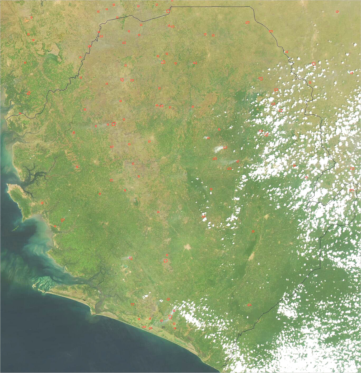 塞拉利昂卫星地图_塞拉利昂地图查询