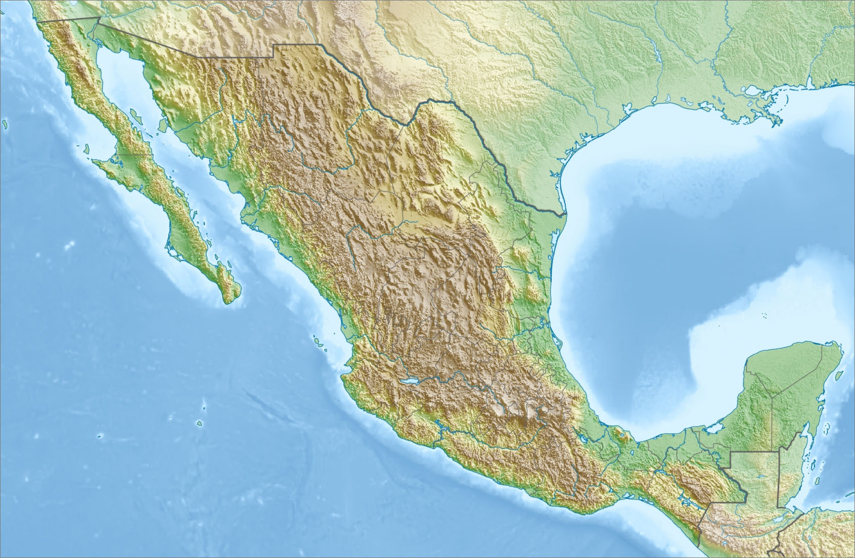 墨西哥地形图1