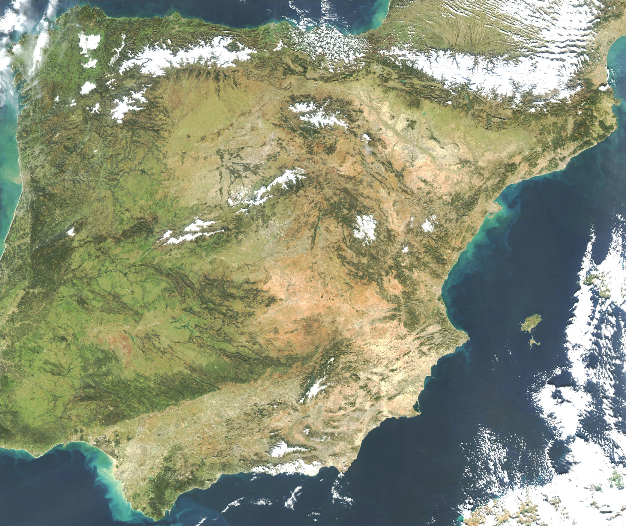 西班牙卫星地图