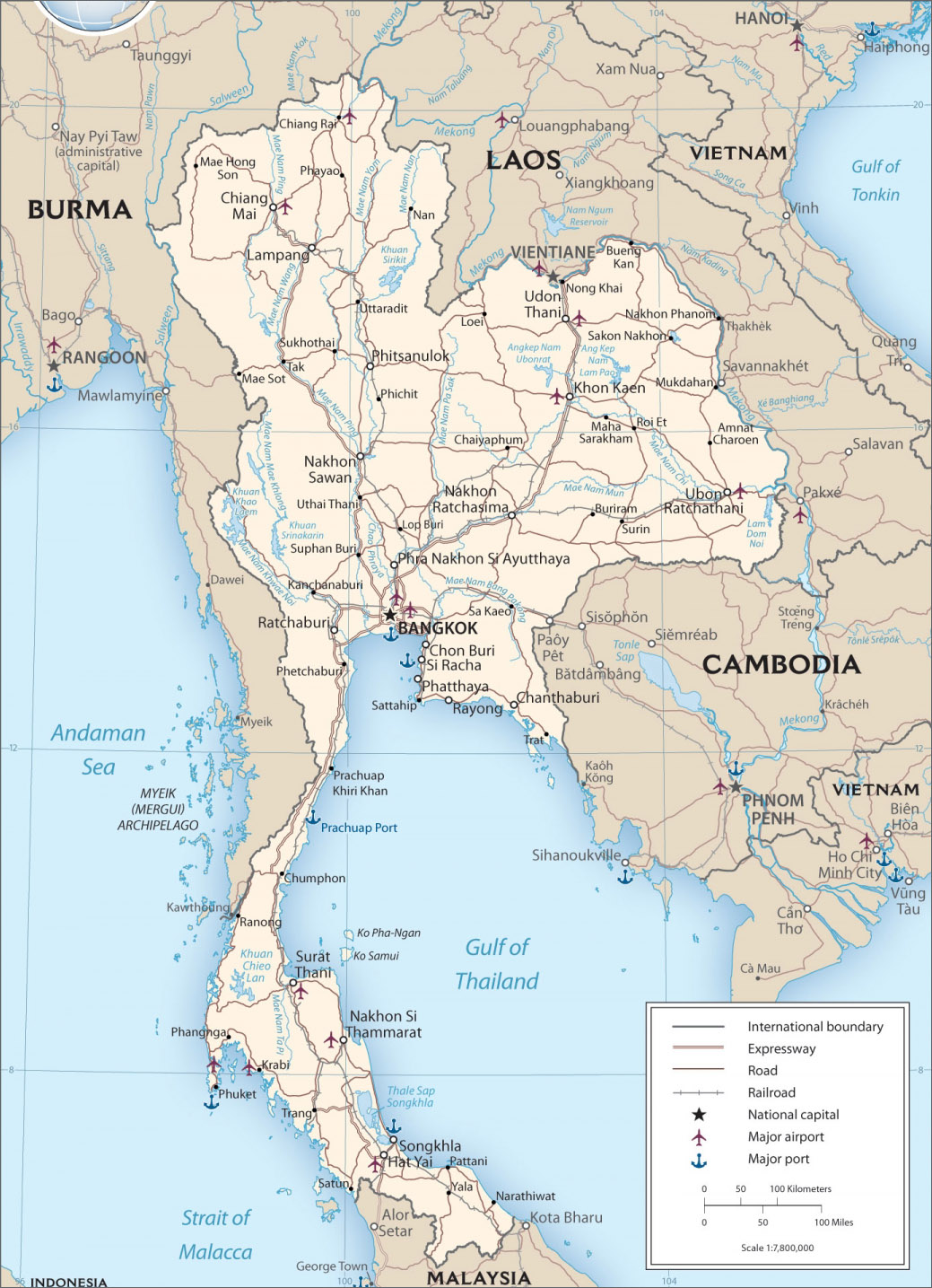 泰国旅游地图图片